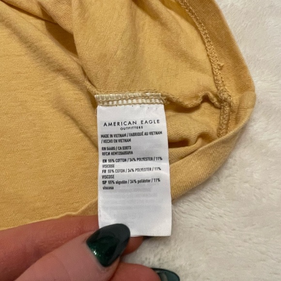 American Eagle Yellow Tee Shirt - Picture 3 of 3